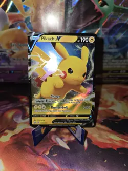 Pikachu V SWSH061 BLACK STAR PROMO Shining Fates Pokemon TCG NM - Image 1