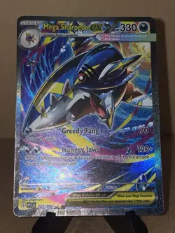 Pokemon Phantasmal Flames Mega Sharpedo Ex SIR Special Illustration Rare 127/094 - Image 1