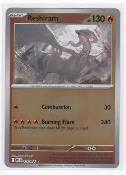 Reshiram 017/094 Reverse Holo Rare Phantasmal Flames Pokemon TCG - Near Mint NM - Image 1