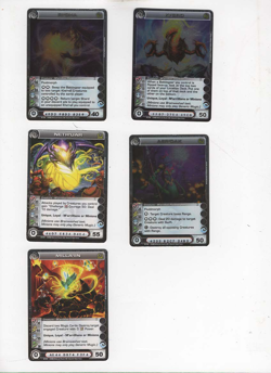Chaotic lot #212. Lot of 5 Rare M'arrillian creature cards - Image 1