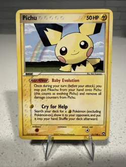 Pokemon 2007 EX Power Keepers Pichu #21/108 Collectible Card (NM/LP) - Image 1