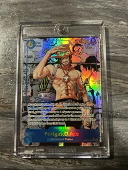 One Piece Card Game Carrying On His Will Portgas.D.Ace OP13-119 SEC Manga! Mint! - Image 2