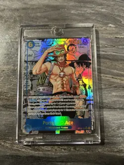 One Piece Card Game Carrying On His Will Portgas.D.Ace OP13-119 SEC Manga! Mint! - Image 3