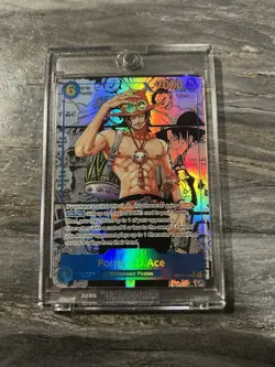 One Piece Card Game Carrying On His Will Portgas.D.Ace OP13-119 SEC Manga! Mint! - Image 4
