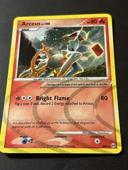 arceus ar3 flame plate pokemon card platinum holo rare - Image 1