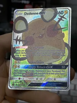 Dedenne GX 195a/214 Unbroken Bonds 2020 Alt Art Holo Pokemon Card TCG - Image 4