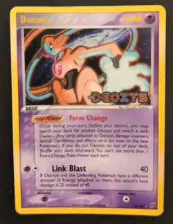Deoxys 16/107 EX Deoxys Reverse Holo Rare Stamped 2005 Pokemon Card - Image 1