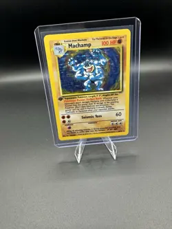 Machamp Pokemon Card 100 HP Seismic Toss 1st Edition - Image 1