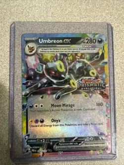 Pokemon TCG Prismatic Evolutions Umbreon EX Card 060/131 Stamped Promo - Image 1