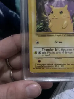 Pokemon TCG Pikachu Yellow Cheeks Shadowless Card 58/102 Base Set - Image 3