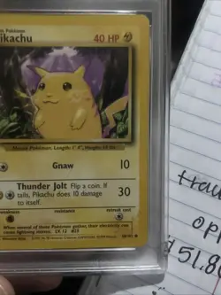 Pokemon TCG Pikachu Yellow Cheeks Shadowless Card 58/102 Base Set - Image 4