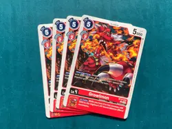 Growlmon BT17-010 Playset Secret Crisis Digimon Card Game x4 - Image 1