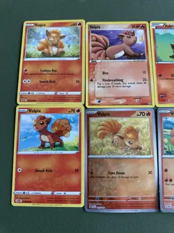 Pokemon Vulpix Card Lot Of 10 Commons Reverse Holos Mega Evolution Etc. - Image 3