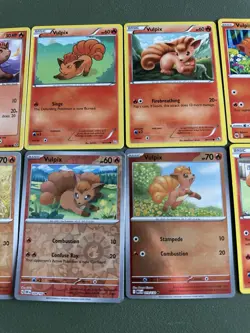 Pokemon Vulpix Card Lot Of 10 Commons Reverse Holos Mega Evolution Etc. - Image 4