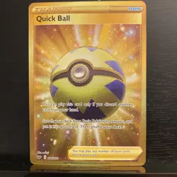 Quick Ball Gold Secret Rare Card 216/202 Pokemon TCG Sword & Shield - Image 1