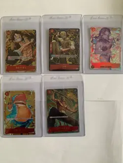 One Piece Card Game Chinese 1st Anniversary Luffy Zoro Sanji Robin Chopper Set - Image 1