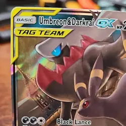 Pokemon TCG Umbreon & Darkrai GX Holo Card 125/236 Sm-Unified Minds Tag Team - Image 2