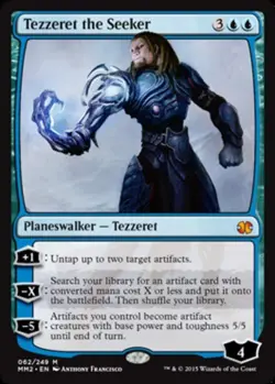 MTG Tezzeret the Seeker - Foil, Light Play, English Modern Masters 2015 - Image 1