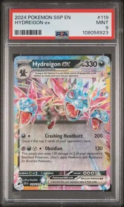 2024 Pokemon Surging Sparks Hydreigon ex EXTENDED Art Double Rare PSA 9 MINT - Image 1