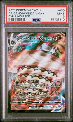 2021 Pokemon Chilling Reign Sandaconda VMAX FULL ART PSA 9 MINT #090 RARE - Image 1