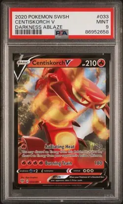 2020 Pokemon Darkness Ablaze Centiskorch V Darkness Ablaze PSA 9 MINT Holo Rare - Image 1