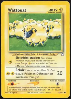 Carte Pokemon Wattouat 65/111 Neo Genesis Francais - Image 1