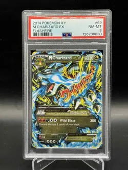 Pokemon PSA 8 Mega M Charizard EX 69/106 XY Flashfire Ultra Rare Holo Mint - Image 1