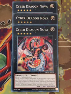 3 x YuGiOh Cyber Dragon Nova LEDD-ENB30 Common UNL Edition Mint Playset - Image 1