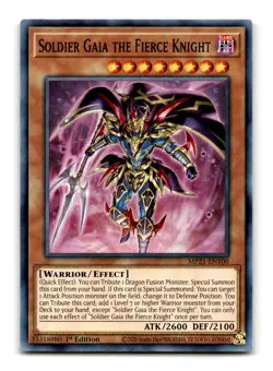 Soldier Gaia The Fierce Knight - MP21-EN100 1st Edition - YuGiOh-LP - Image 1
