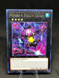 2x Yu-Gi-Oh! Number 4: Stealth Kragen MZTM-EN095 1st Edition (R) NM - Image 1