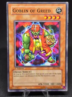 Yu-Gi-Oh! Goblin of Greed DCR-014 Dark Crisis 1st Edition LP - Image 1