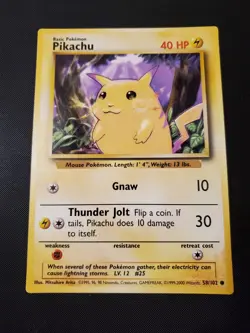 Pokemon - Pikachu Jumbo Size Promo Card Base Set 58/102 - English - Image 1