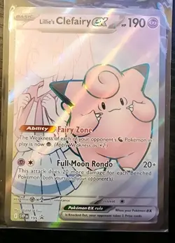 Pokemon TCG-Lillie's Clefairy EX 195 Scarlet & Violet Black Star Promo Card - Image 1