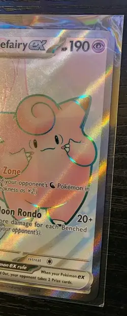 Pokemon TCG-Lillie's Clefairy EX 195 Scarlet & Violet Black Star Promo Card - Image 3