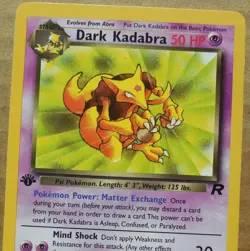 Dark Kadabra 39/82 1st Edition Uncommon Non-Holo Team Rocket Pokemon Card LP - Image 2