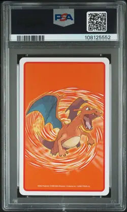 2004 POKEMON FIRERED VERSION PLAYING CARDS KING OF HEARTS CHARIZARD PSA 8 - Image 2
