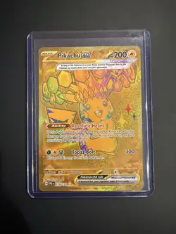 Pikachu ex 179/131 Prismatic Evolutions Gold Hyper Rare Pokemon Card - Image 3