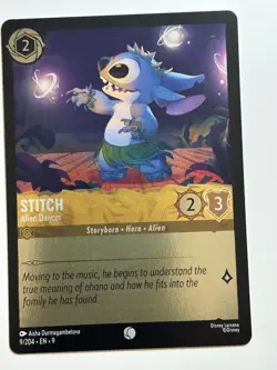 Stitch - Alien Dancer Cold Foil Fabled 9/204 NM Lorcana Card - Image 1