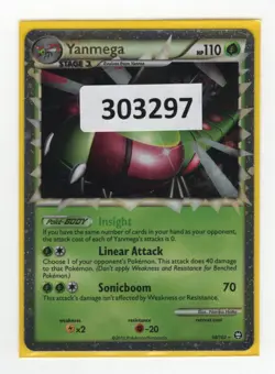 (303297) YANMEGA PRIME 98/102 Ultra Rare Holo HGSS Triumphant Pokemon Card - Image 1
