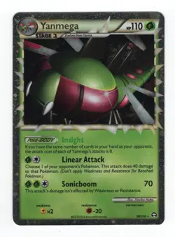 (303297) YANMEGA PRIME 98/102 Ultra Rare Holo HGSS Triumphant Pokemon Card - Image 2