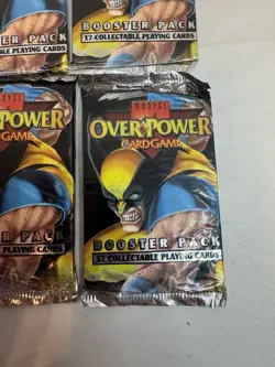 1995 Marvel OverPower Sealed Booster Pack X-Men Card Game lot of 5 - Image 3
