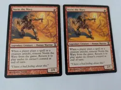 2 English Norin thw Wary Time Spiral MTG NM Free shipping with tracking - Image 1