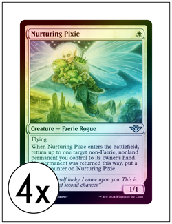 4x Nurturing Pixie, Outlaws of Thunder Junction, Foil, Magic MTG NM - Image 1