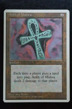 Magic The Gathering MTG ANKH OF MISHRA Fourth Edition LP Lightly Played - Image 1
