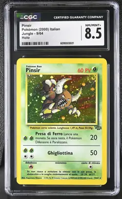 CGC 8.5 Pinsir 9/64 Holo ITALIAN Jungle Pokemon Card - Image 1