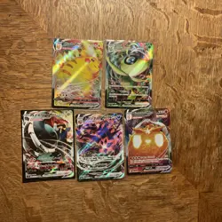Pokemon TCG Lot of 5 VMax Cards Pikachu Gigantamax Black Star Promo Celebi - Image 1