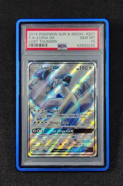 ✨ PSA 10 Pokemon Lugia GX #207 Full Art and NEW Hard Case Aluminium and Glass - Image 1