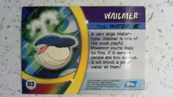 Topps Pokemon Advanced Challenge Non Holo Wailmer #83 - Image 3