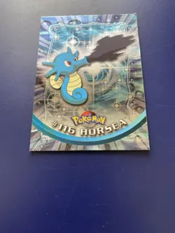 HORSEA Pokemon 1999 Topps #116 Blue Logo TV Animation Edition Holo FOIL NM - Image 1