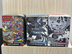Pokemon TCG: Black Bolt, White Flare, Mega Evolution - Booster Bundle Lot of 3 - Image 1